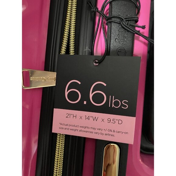 Juicy Couture Hot Pink Embossed Hearts 21" Spinner Carry-On Suitcase Luggage NEW - Picture 14 of 14